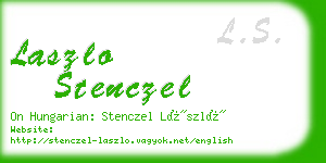 laszlo stenczel business card